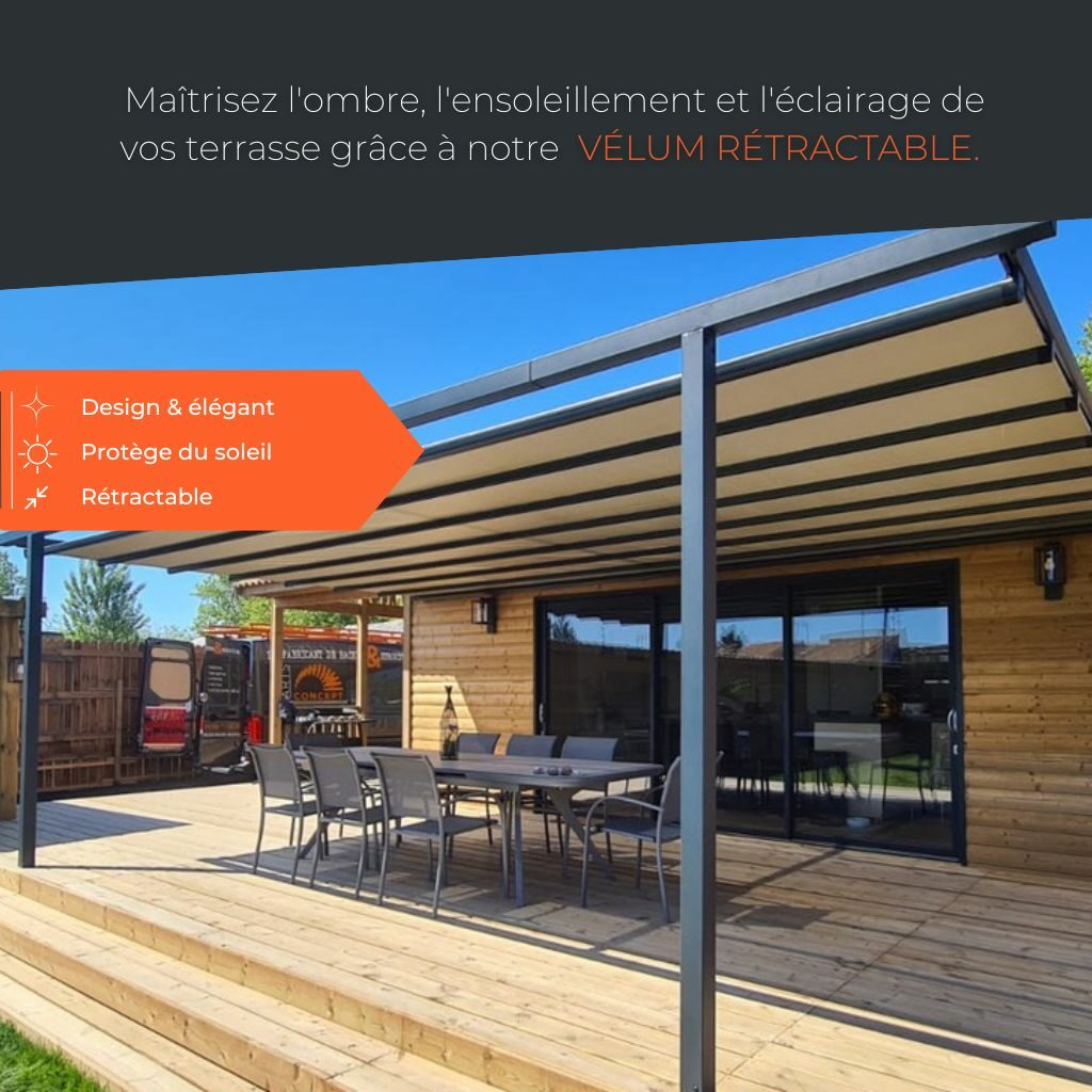 Vélum rétractable sur mesure